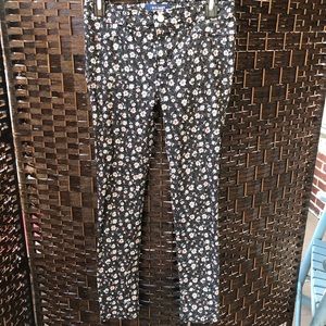 Black and White Floral Print Rockstar Jeans.